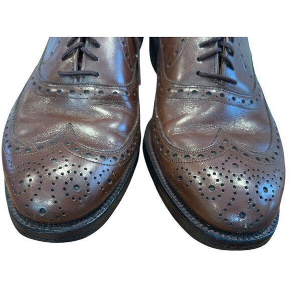 Allen Edmonds Boulevard Brown Leather Full Brogue Wingtip Oxford Shoes Mens 9 D main image 14